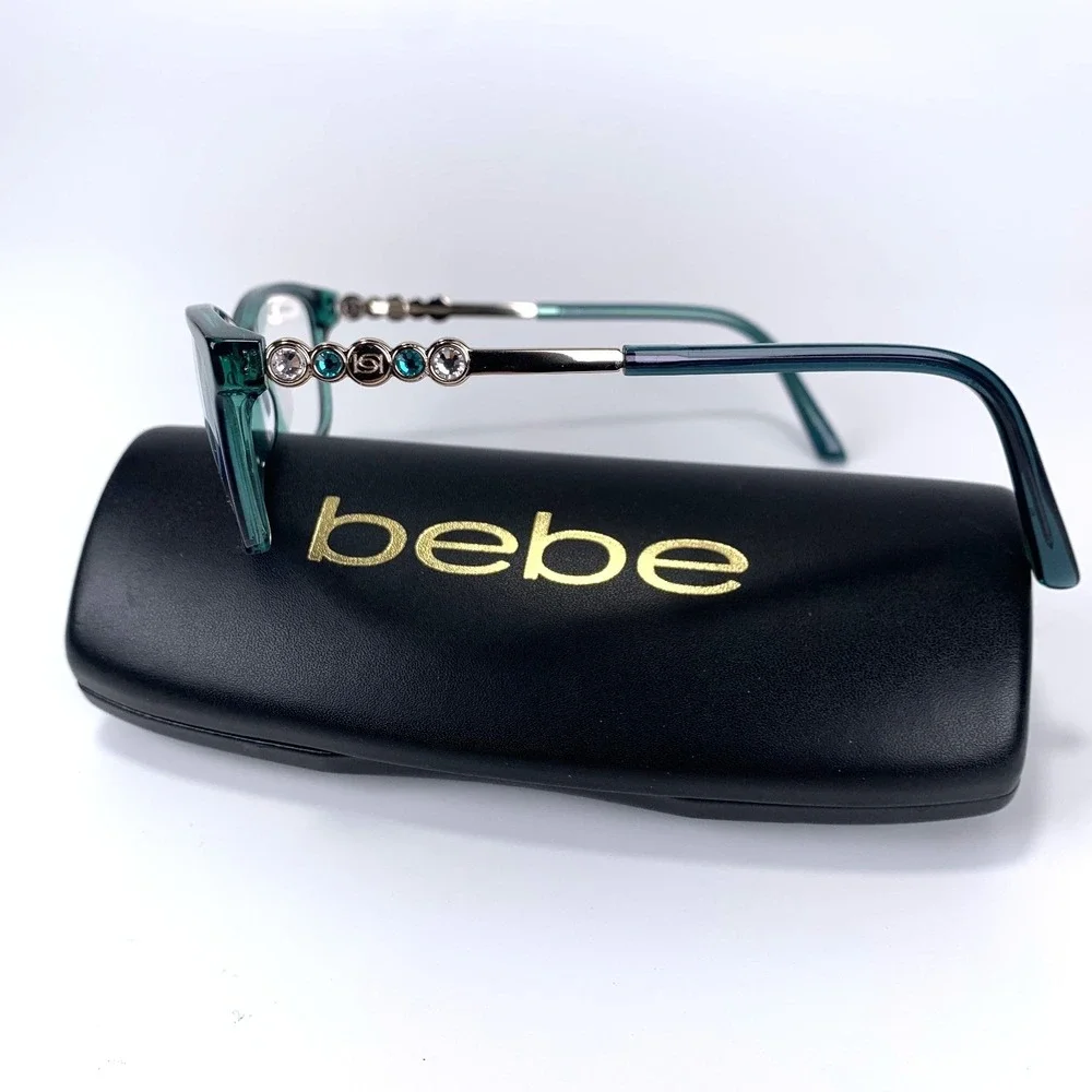 Bebe‎ BB5228 Teal Eyeglass Frames Women's Prescription Glasses w/ Original Case